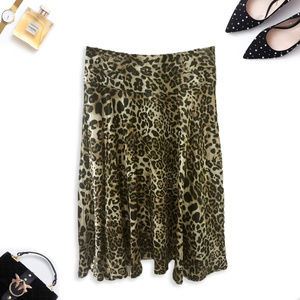 São Paulo Silky Cheetah Print Skirt